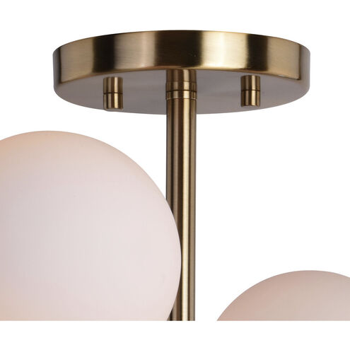 Orbit 4 Light 20 inch Muted Brass Semi-Flush Mount Ceiling Light
