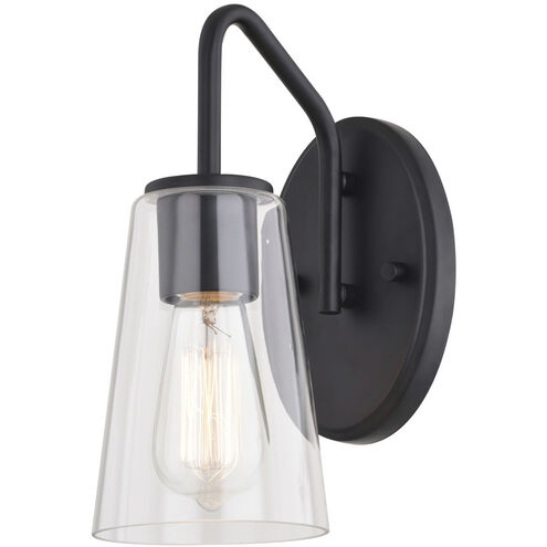 Beverly LED 7.75 inch Matte Black Bathroom Light Wall Light in 1