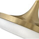 Elsa LED 14 inch Lacquered Brass Pendant Ceiling Light, Semi-Flush Mount