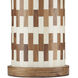 Tia 31 inch 150 watt White and Natural Table Lamp Portable Light