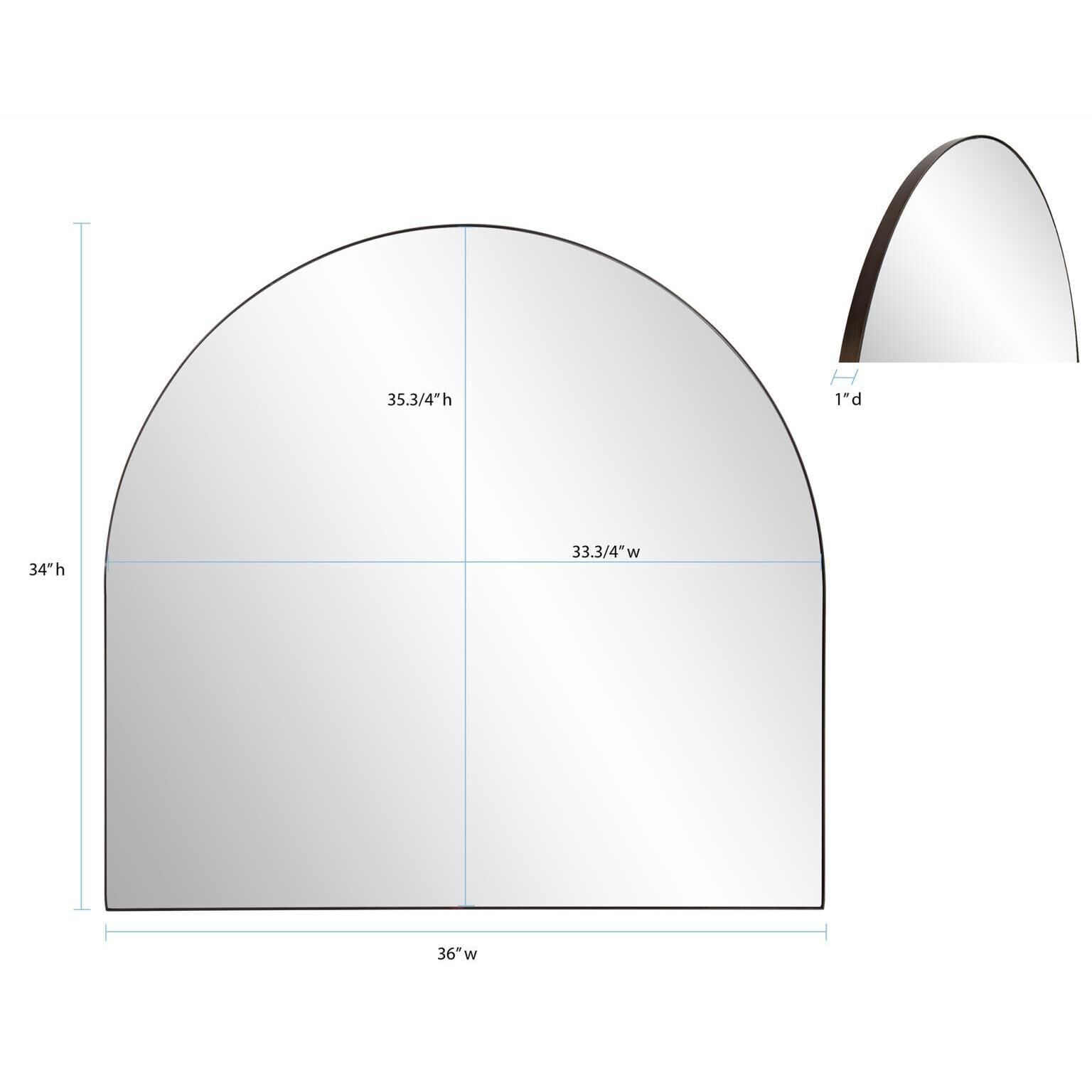 Van Buren 36 X 34 inch Brass Mirror