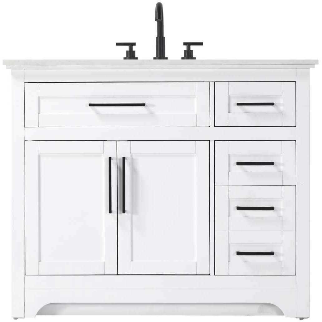 Remington 42 X 35 inch White Bathroom Vanity Cabinet