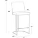 Rayla 37.5 inch Belfast Oyster Shell Counter Stool