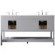 Sinclaire 60 X 22 X 34 inch Gray Vanity Sink Set