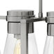 Refinery 6 Light 43.75 inch Brushed Nickel Indoor Linear Chandelier Ceiling Light in Clear