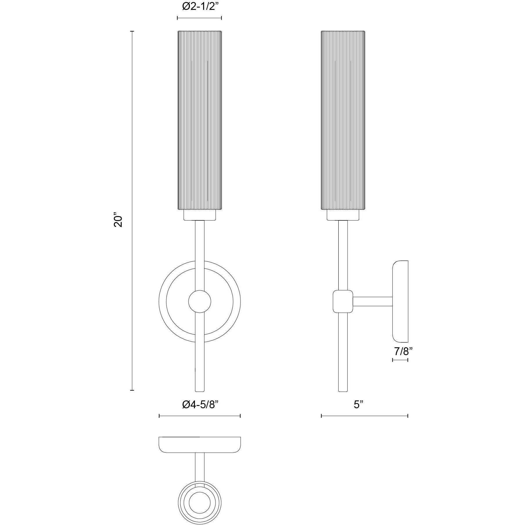 Alora Mood Colby Wall/Vanity Light Wall Light in Matte Black and Tan Jute