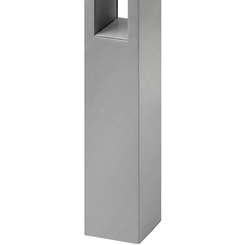 Atlantis 12v 8.00 watt Titanium Landscape Path Bollard, Square