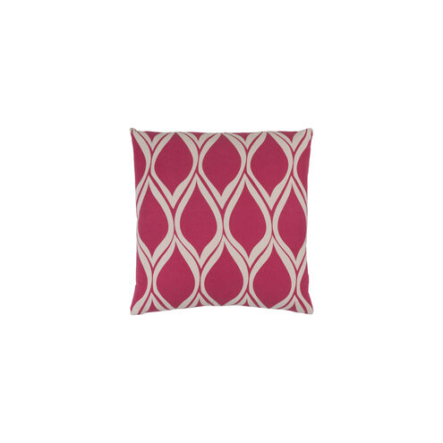 Somerset 18 X 18 inch Bright Pink and Ivory Throw Pillow