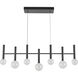 Terra LED 38.5 inch Black Linear Island Pendant Ceiling Light