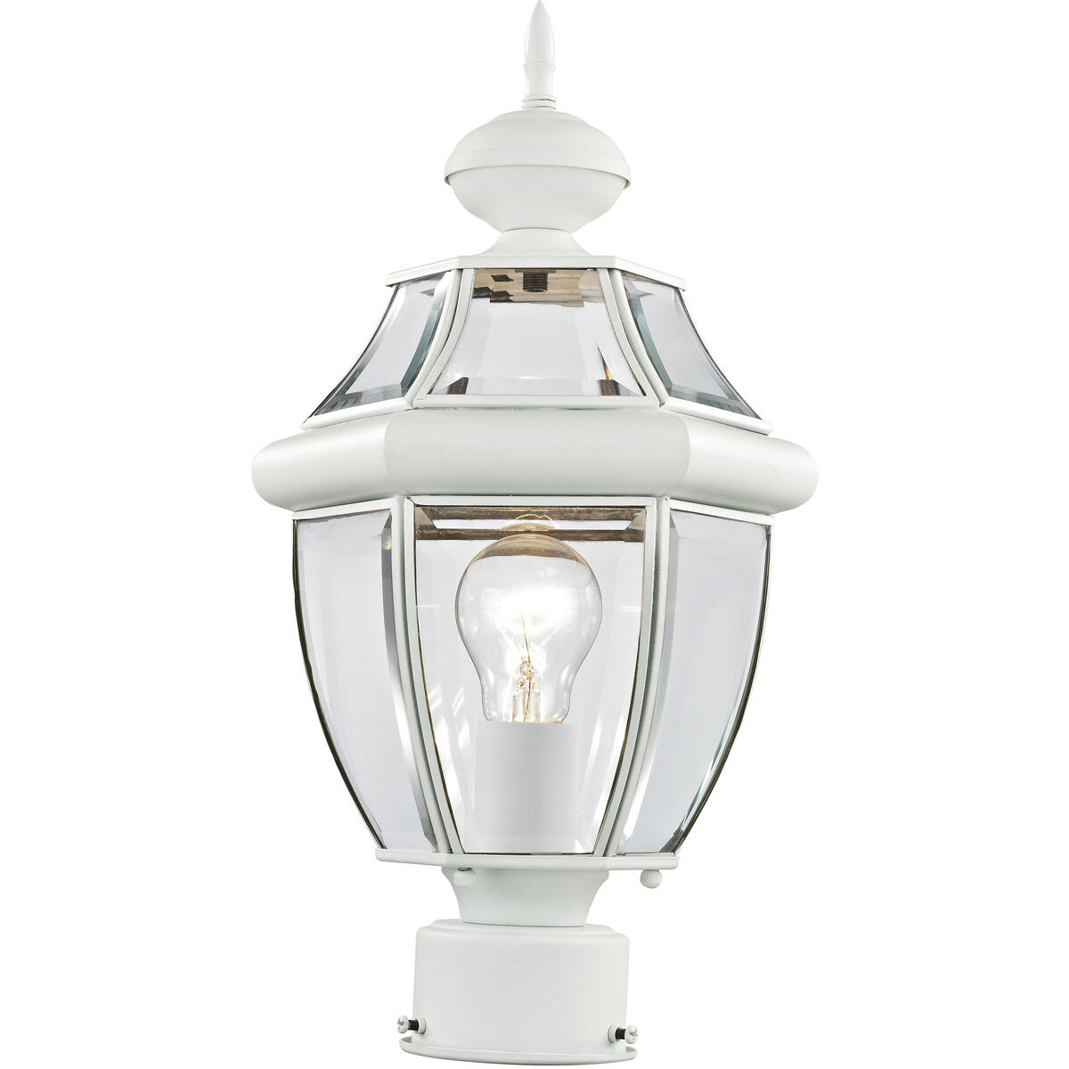 Monterey 1 Light 17 inch White Outdoor Post Top Lantern