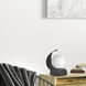 Crescent 7 inch 25.00 watt Matte Black Decorative Table Lamp Portable Light