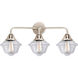 Nouveau 2 Small Oxford LED 25.5 inch Polished Nickel Bath Vanity Light Wall Light in Clear Glass