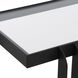 Shadow 55.25 inch Satin Black and Clear Glass Console Table