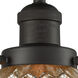 Franklin Restoration Chatham 1 Light 6 inch Oil Rubbed Bronze Semi-Flush Mount Ceiling Light in Mercury Glass, Franklin Restoration