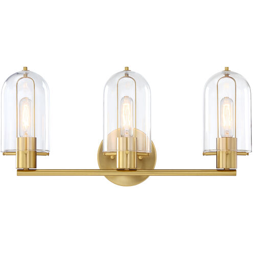 Skylar 3 Light 24.5 inch Brushed Gold Vanity Light Wall Light
