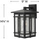 Tucker LED 15 inch Museum Black Outdoor Wall Mount Lantern, Medium