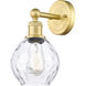 Waverly 1 Light 6 inch Satin Gold Sconce Wall Light in Clear Glass