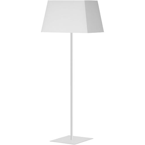 Gretchen 62.75 inch 100.00 watt Matte White Floor Lamp Portable Light, Square