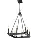 Barclay 8 Light 20 inch Matte Black Chandelier Ceiling Light