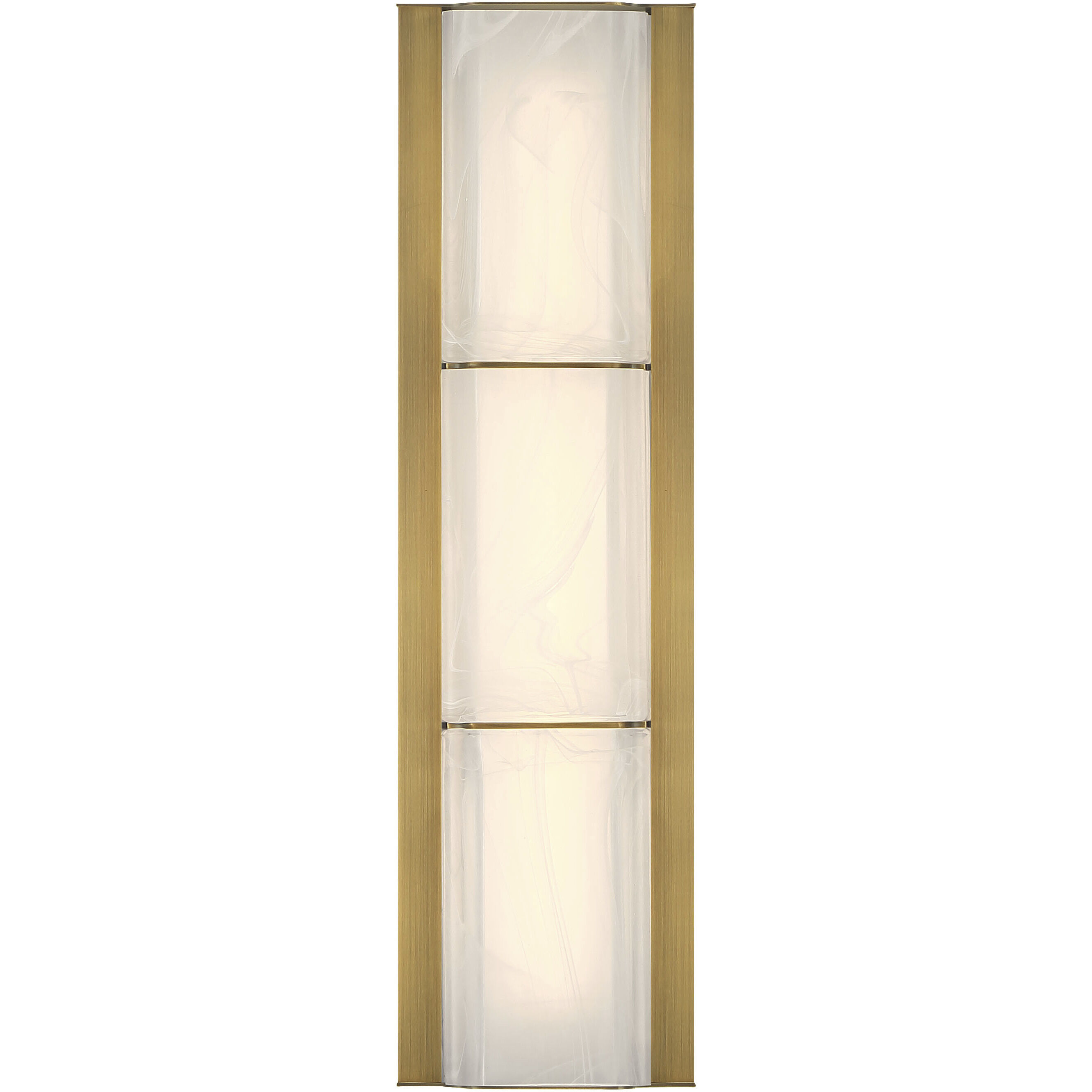 Gibraltar LED 18.25 inch Antique Brass Vanity Light Wall Light