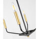 Enzo 4 Light 18 inch Black and Brass Pendant Ceiling Light