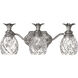 Plantation 3 Light 21 inch Polished Antique Nickel Vanity Light Wall Light