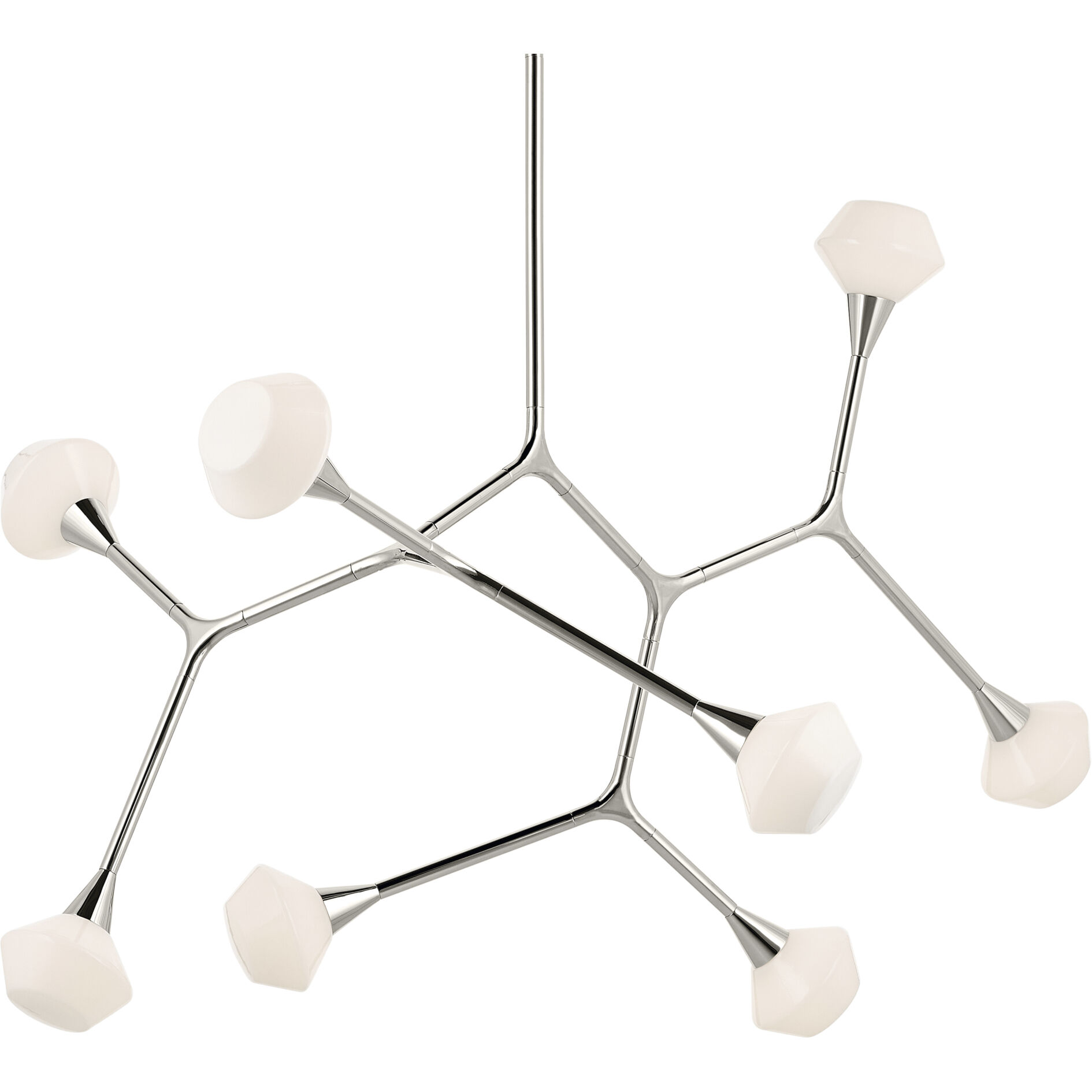 Cassius 8 Light 26.5 inch Polished Nickel Chandelier Ceiling Light, Convertible