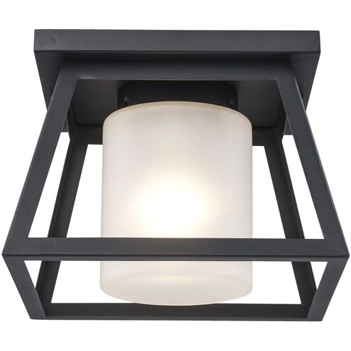 Kingsbury 1 Light 10 inch Black Outdoor Flush Mount