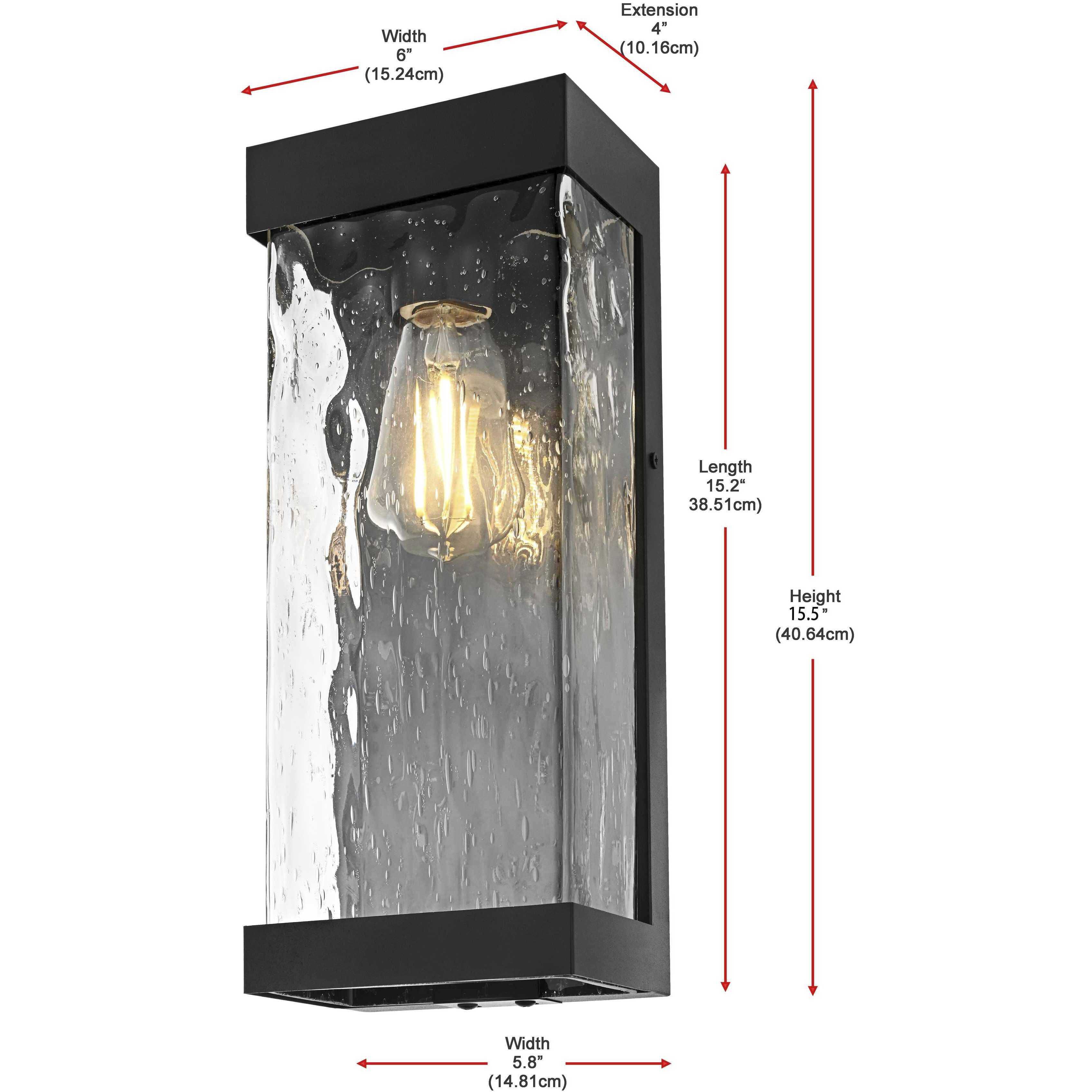 Thompson 1 Light 16 inch Black Outdoor Wall Sconce