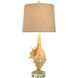Porthaven 34 inch 150 watt Sand Yellow and Clear Table Lamp Portable Light