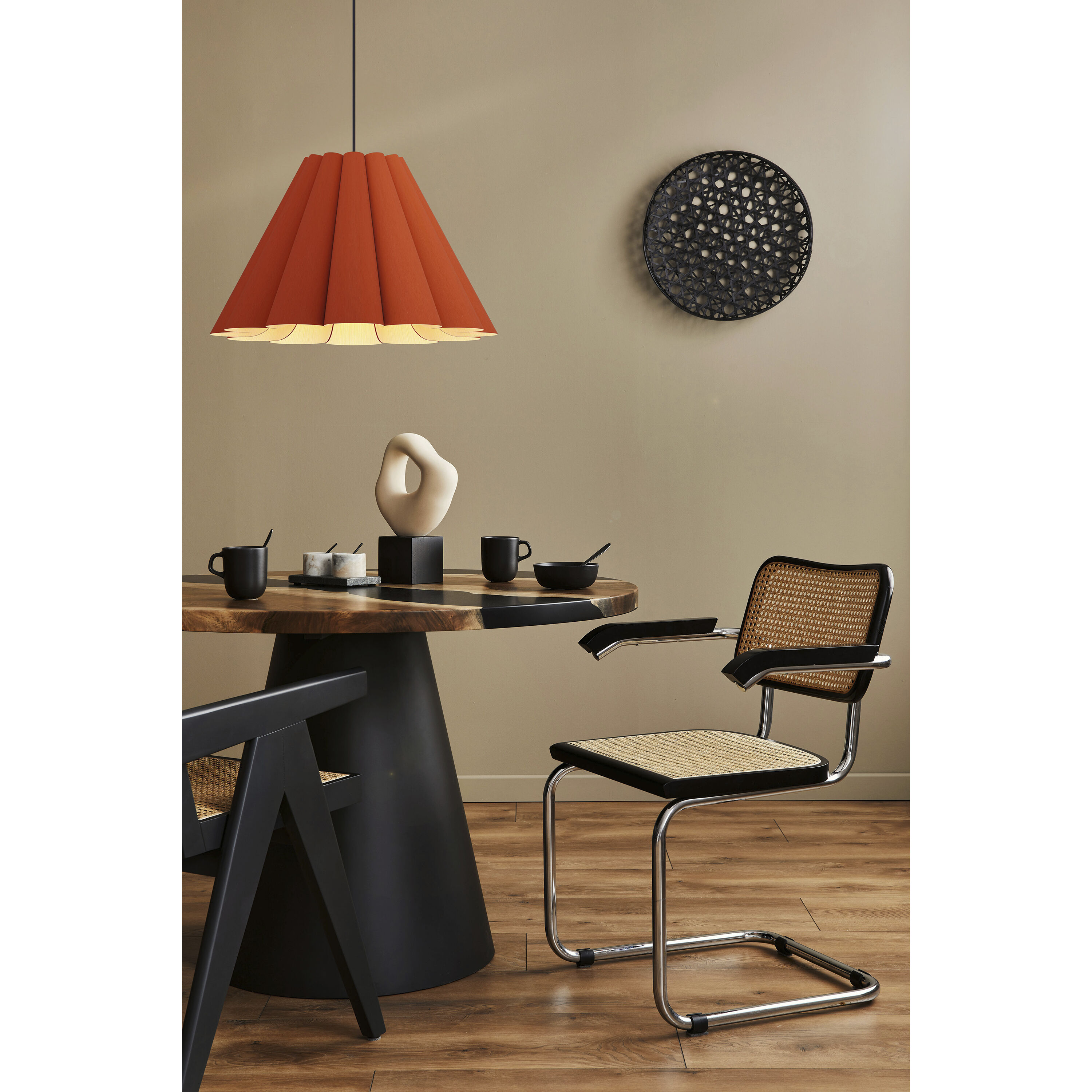 Lora 22.8 inch Terracotta Pendant Ceiling Light in Terracotta/Ash, 23 in, WEP Collection