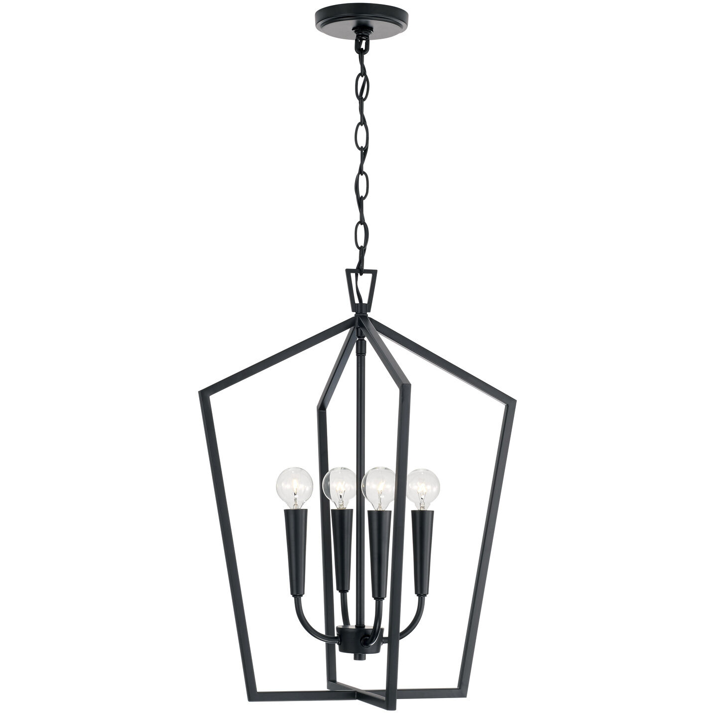 Holden 4 Light 17 inch Matte Black Foyer Ceiling Light