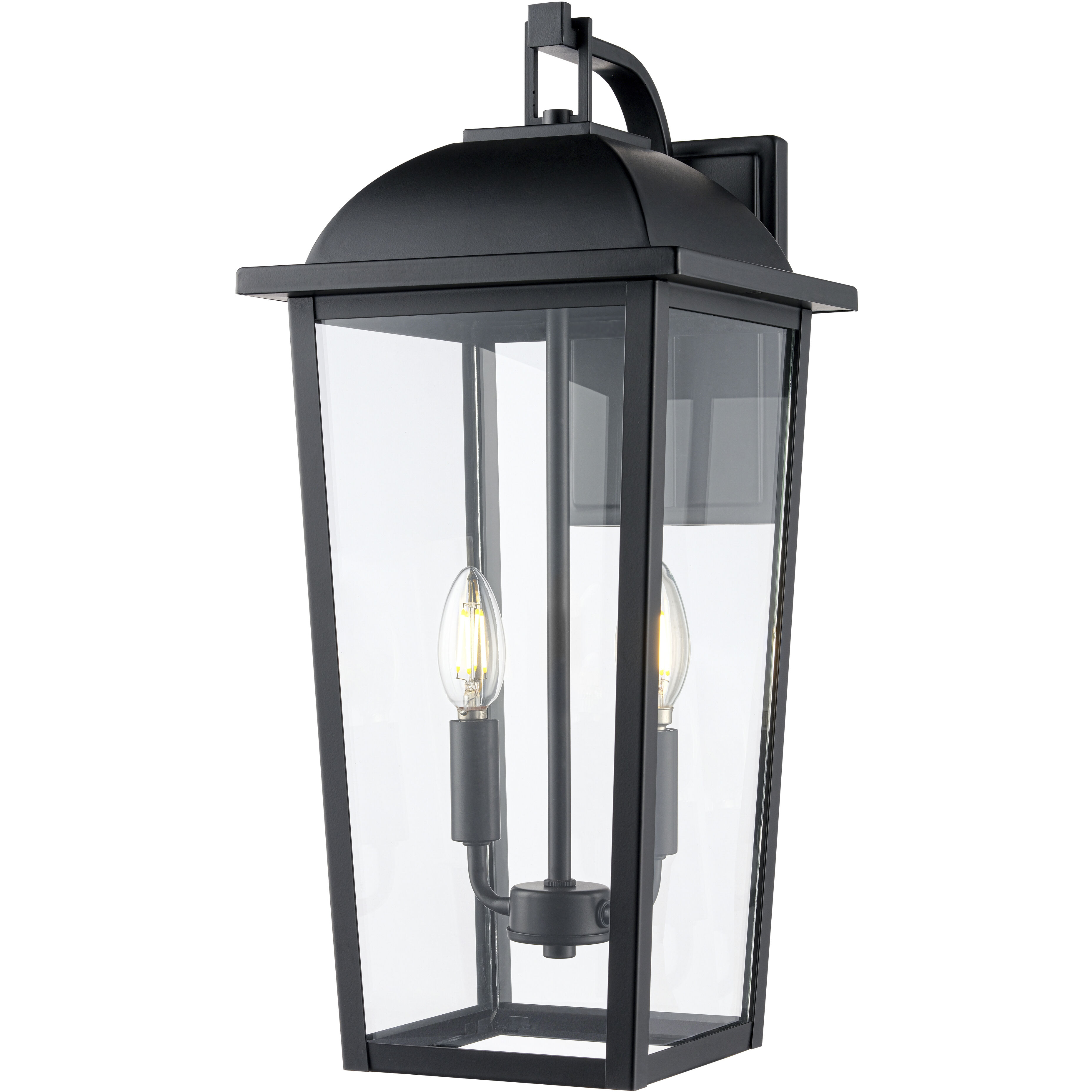 Houston 2 Light 20.5 inch Powder Coated Black Outdoor Wall Lantern