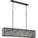 Ramsey II 6 Light 56 inch Black Linear Chandelier Ceiling Light