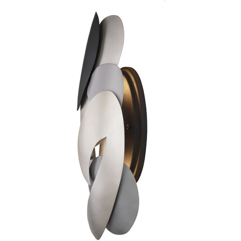 Metalo Misto 2 Light 6 inch Brass / Cola Grey / Matte Black ADA Wall Sconce Wall Light