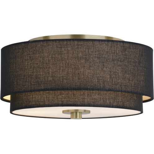 Burnaby LED 13 inch Matte Brass Semi-Flush Mount Ceiling Light