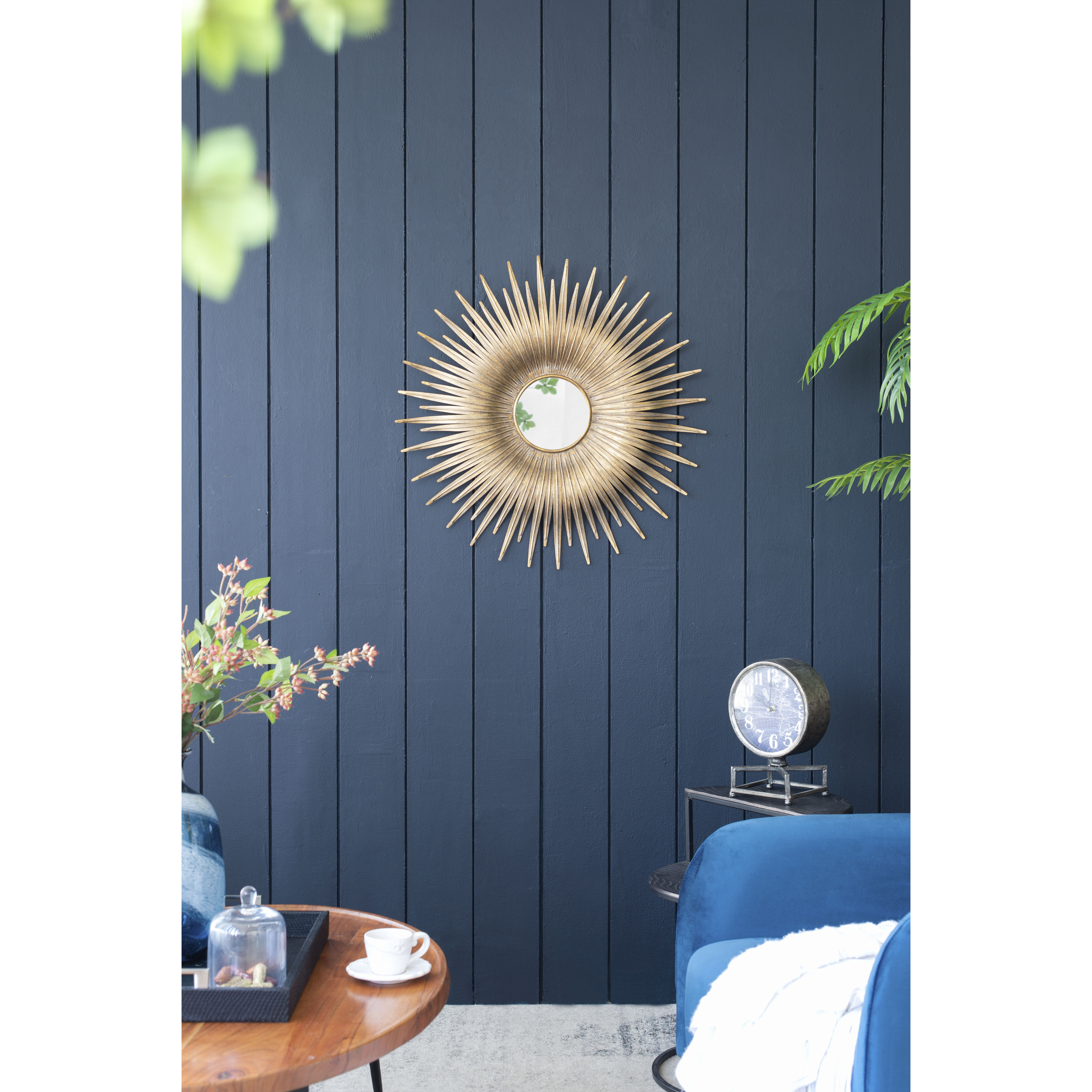 Anita 28.3 X 28.3 inch Gold Wall Mirror