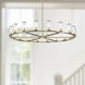 Revolve 18 Light 48.13 inch Clear Glass/Natural Brass Chandelier Ceiling Light