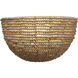 Barnacle 1 Light 12 inch Natural Demi Lune Sconce Wall Light