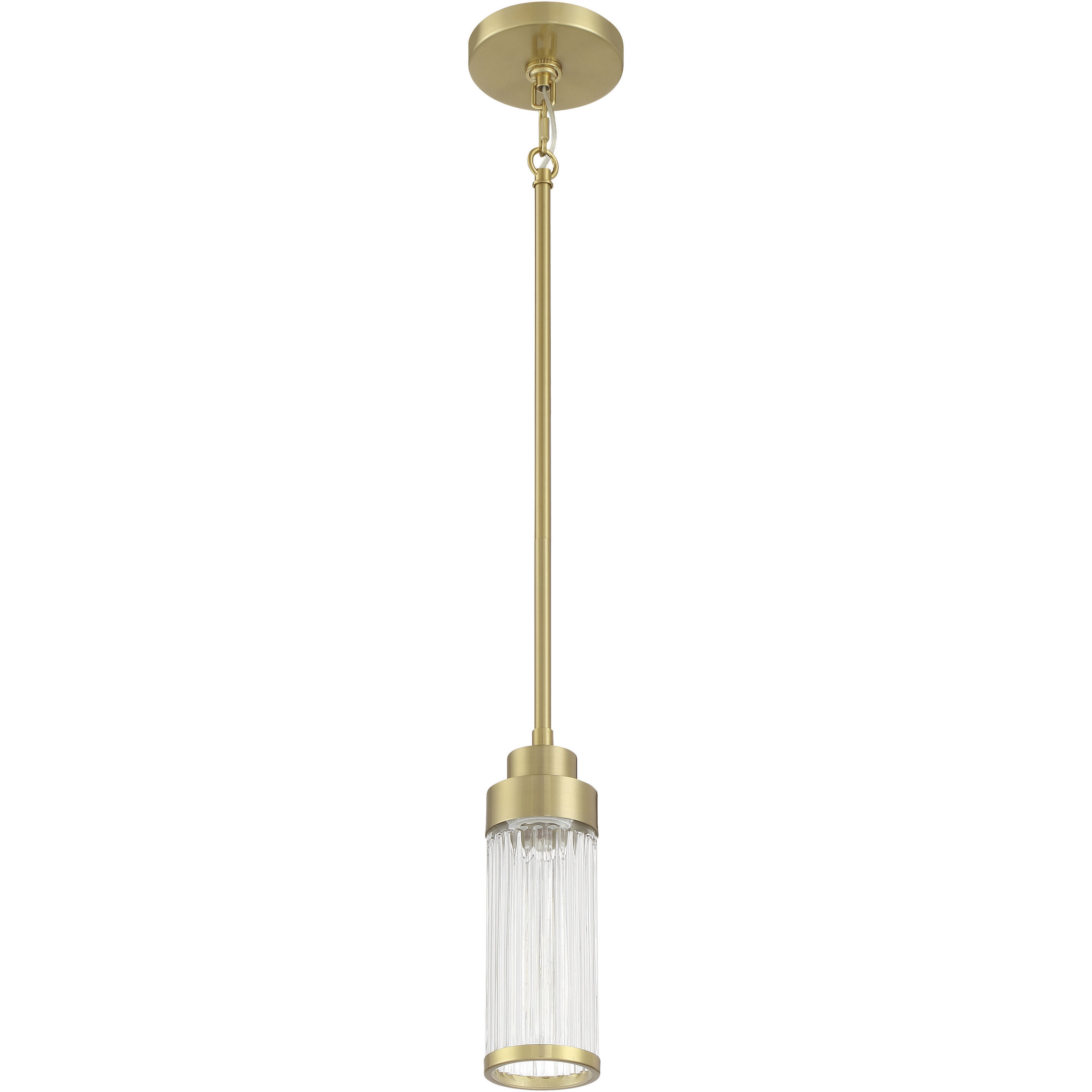 Whittley 1 Light 5 inch Satin Brass Mini Pendant Ceiling Light