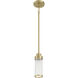 Whittley 1 Light 5 inch Satin Brass Mini Pendant Ceiling Light