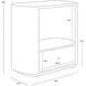 Siena 30 X 28 inch Antique Brass Night Stand
