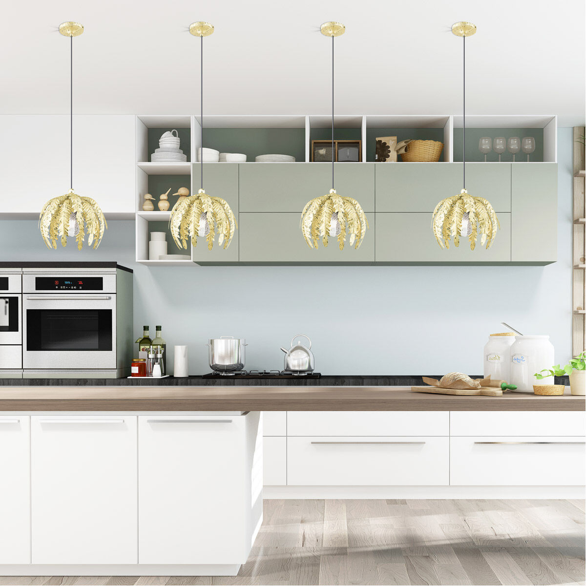 Acanthus 1 Light 12.63 inch Winter Gold Mini Pendant Ceiling Light