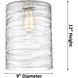 Ballston Large Cobbleskill 1 Light 9 inch White and Polished Chrome Pendant Ceiling Light in Mercury Glass, Ballston