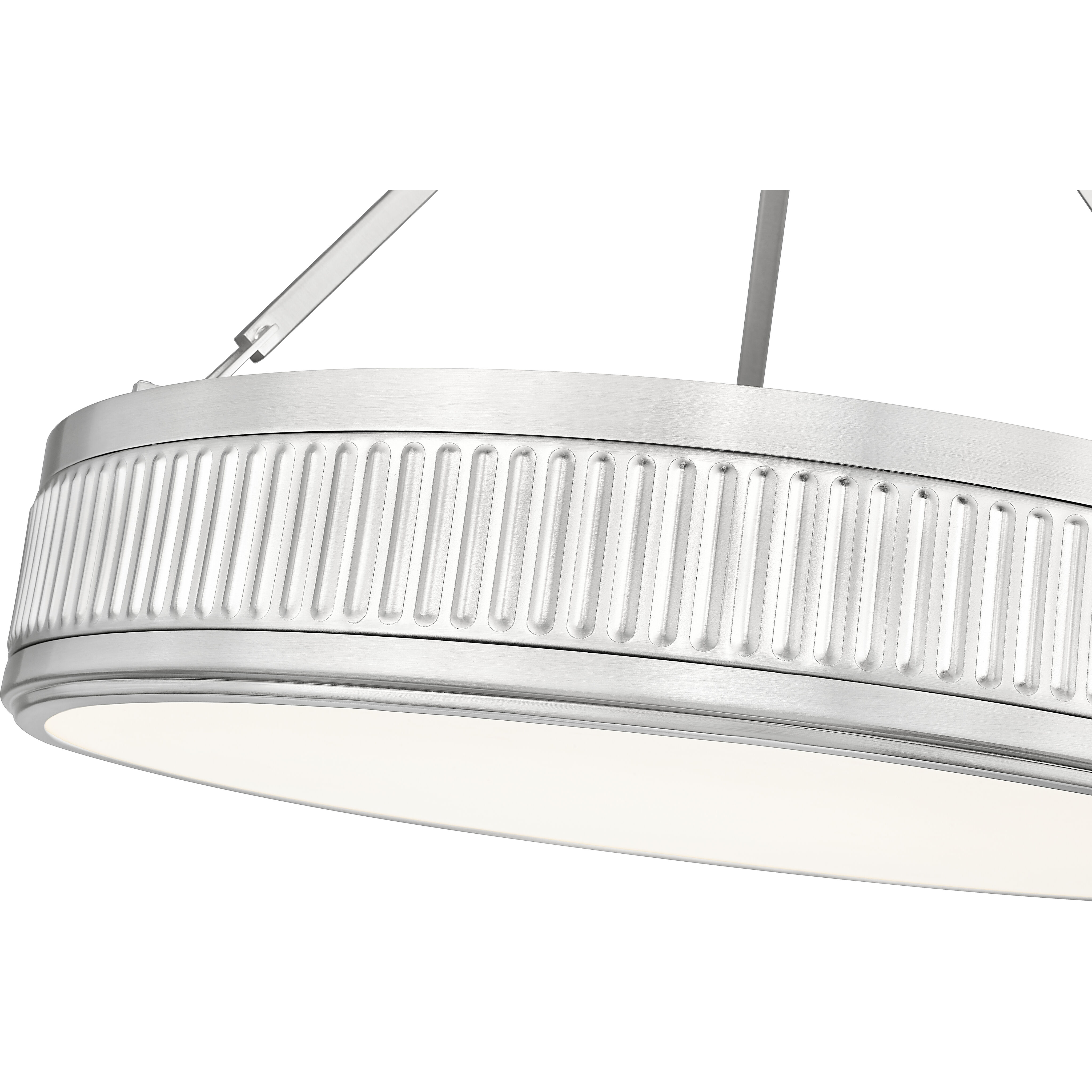 Quinn LED 22 inch Satin Nickel Semi Flush Mount Ceiling Light