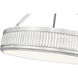 Quinn LED 22 inch Satin Nickel Semi Flush Mount Ceiling Light