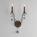 Formosa 2 Light 12 inch Golden Noir Wall Sconce Wall Light