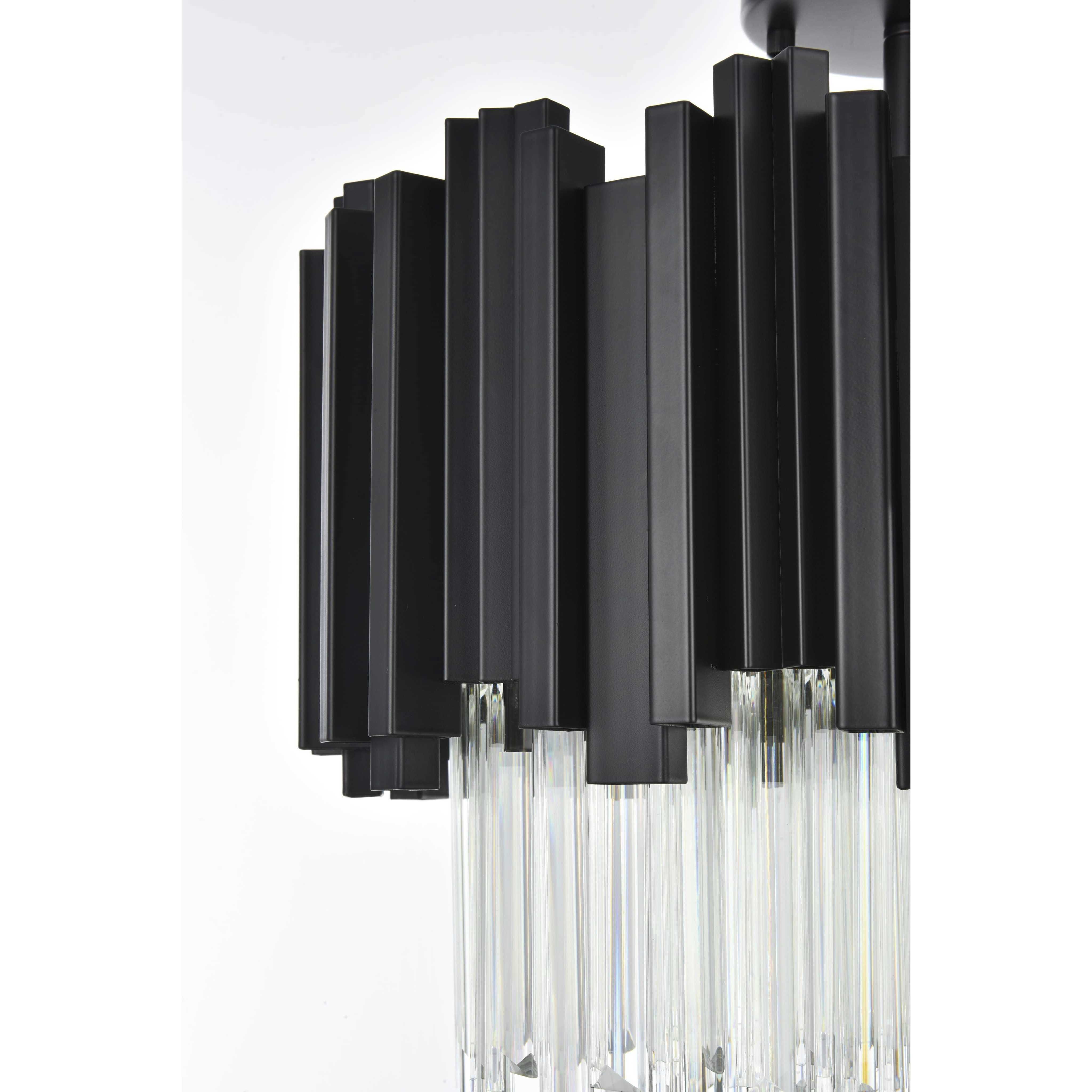 Willow 4 Light 16 inch Black Flush Mount Ceiling Light