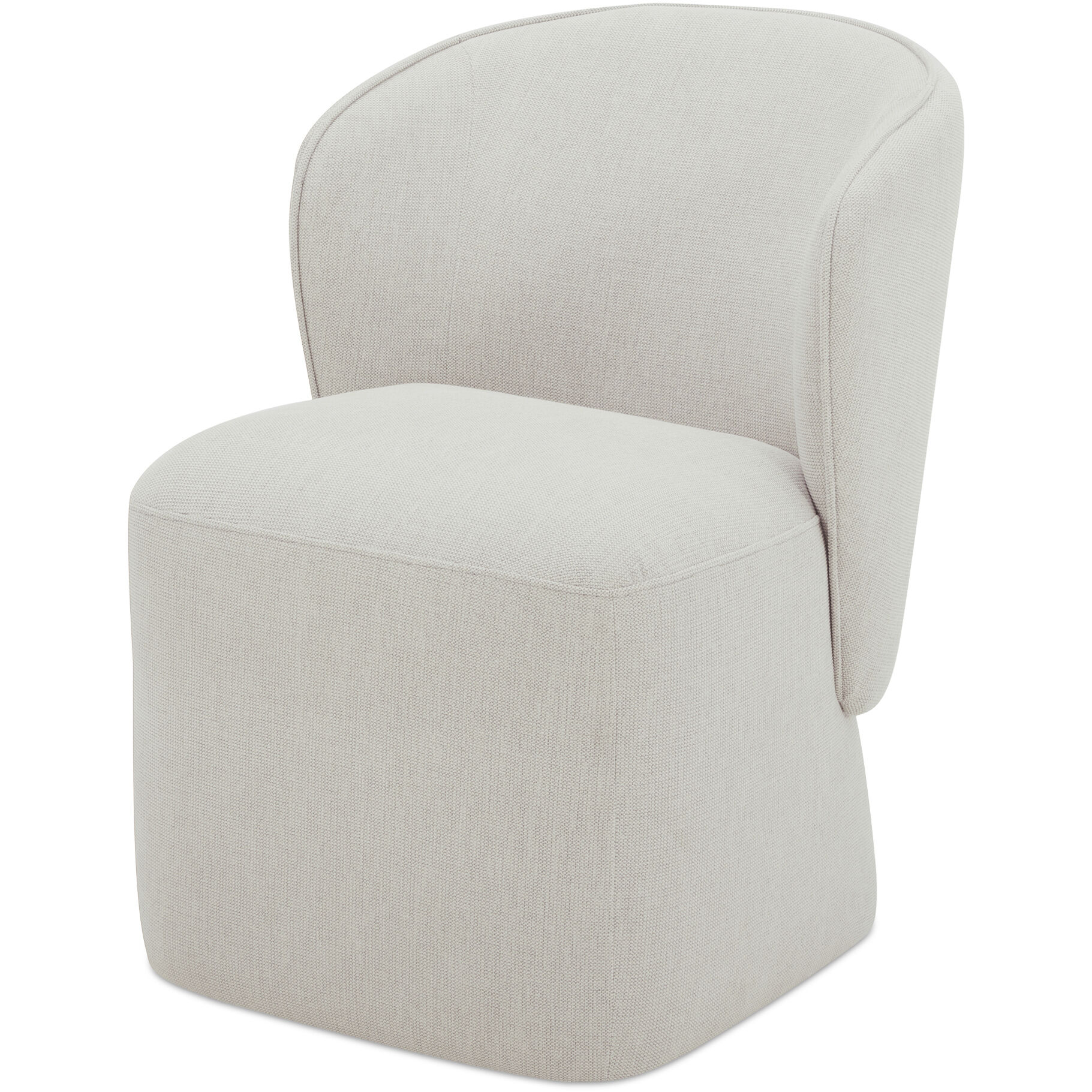 Larson Grey Dining Chair, Rolling