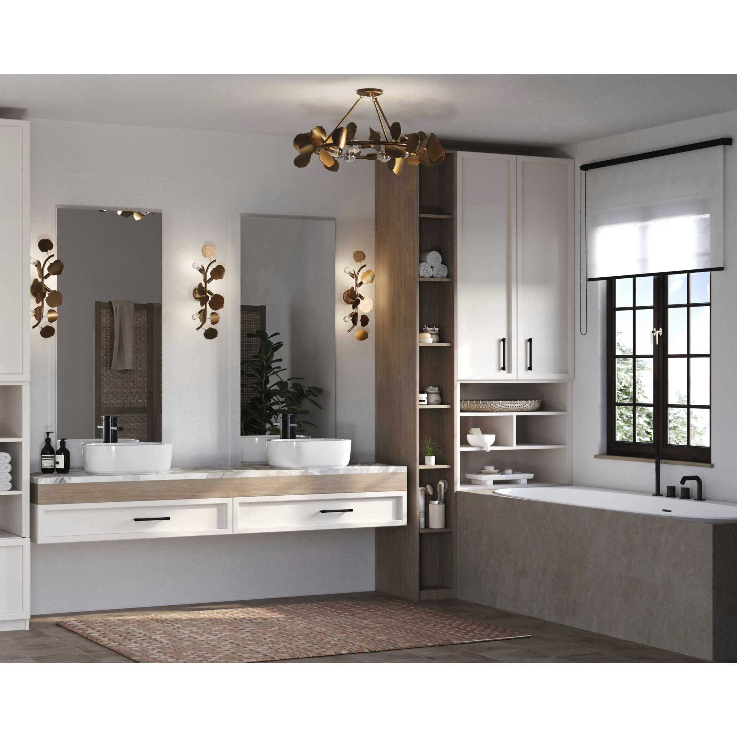 Laurel 4 Light 9 inch Gold Ombre Wall Bracket Wall Light, Design Series